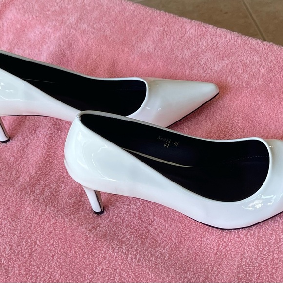 Rainbow White Patent Heels - Picture 10 of 12